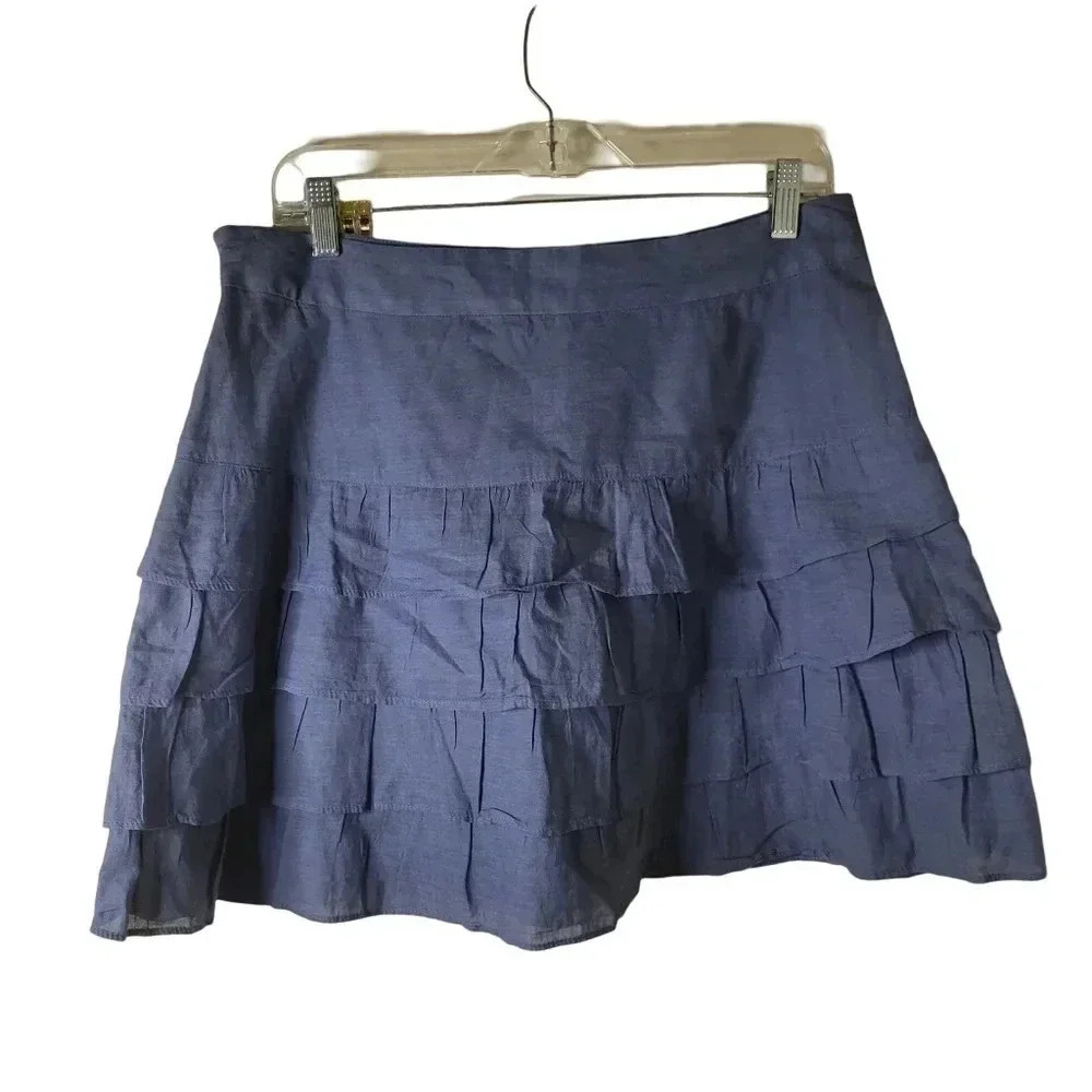 LOFT tiered skirt Size 6 with‎ side zipper